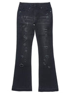 Boys Stellan Black Stacked Flare Jean