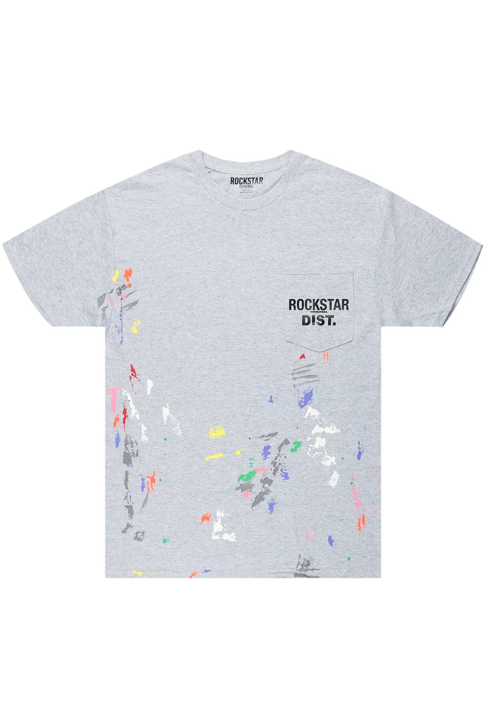 Pallas Grey Graphic Pocket T-Shirt