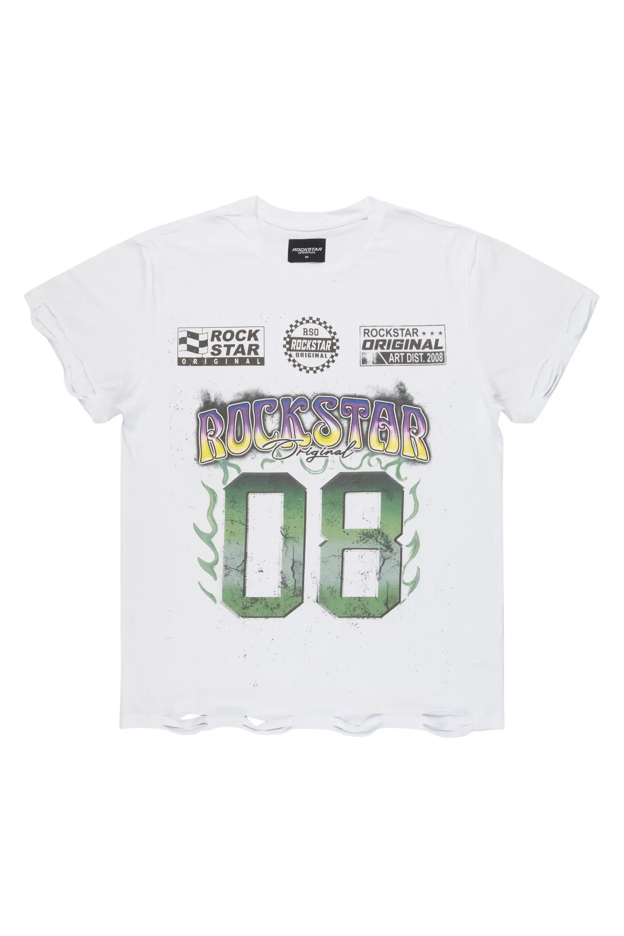 Quito White Graphic Oversized T-Shirt