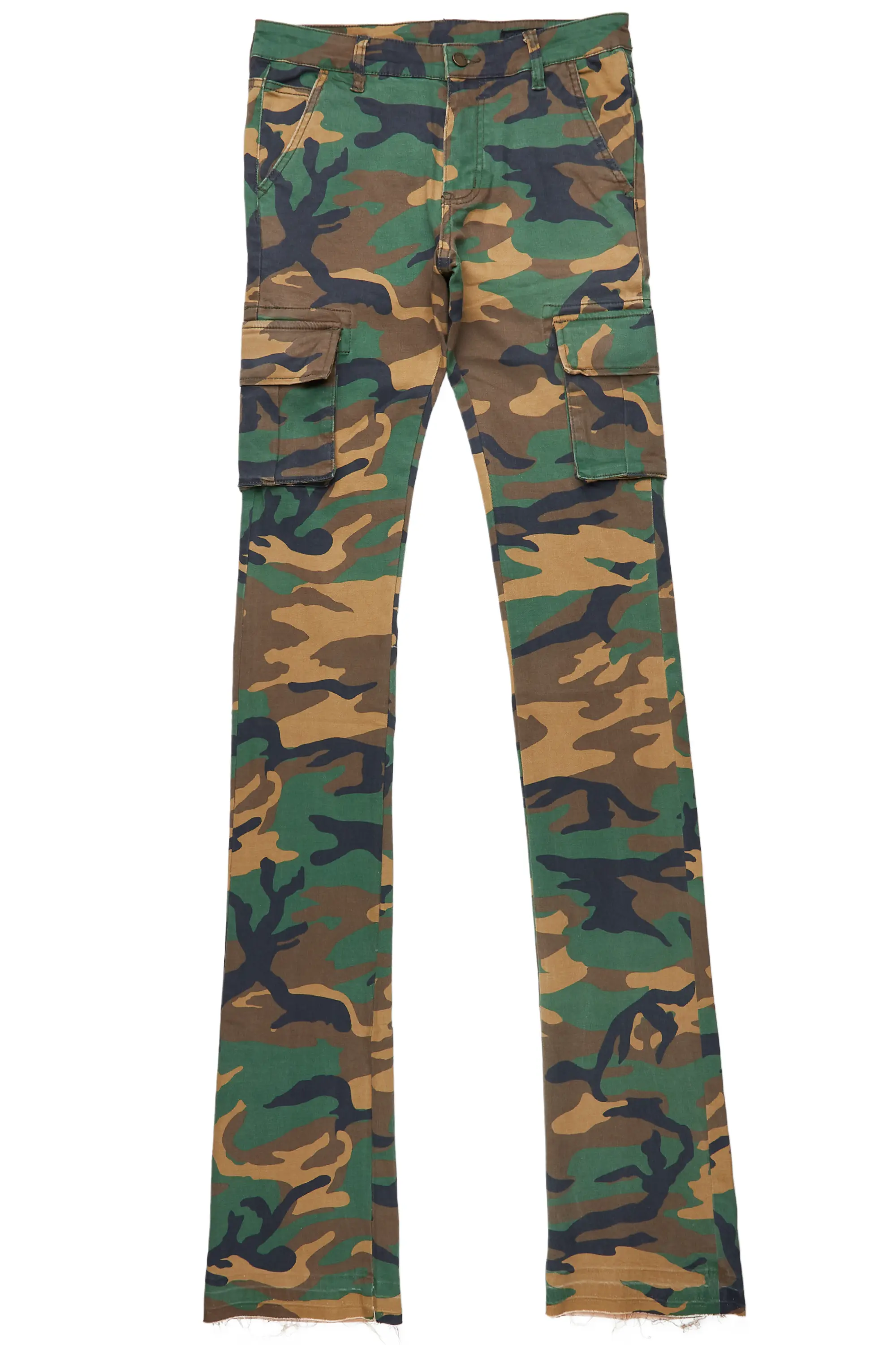 Kirrem Camo Super Stacked Flare Jean