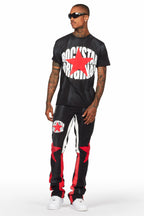 Sarge Vintage Black/Red T-Shirt/Stacked Flare Track Set