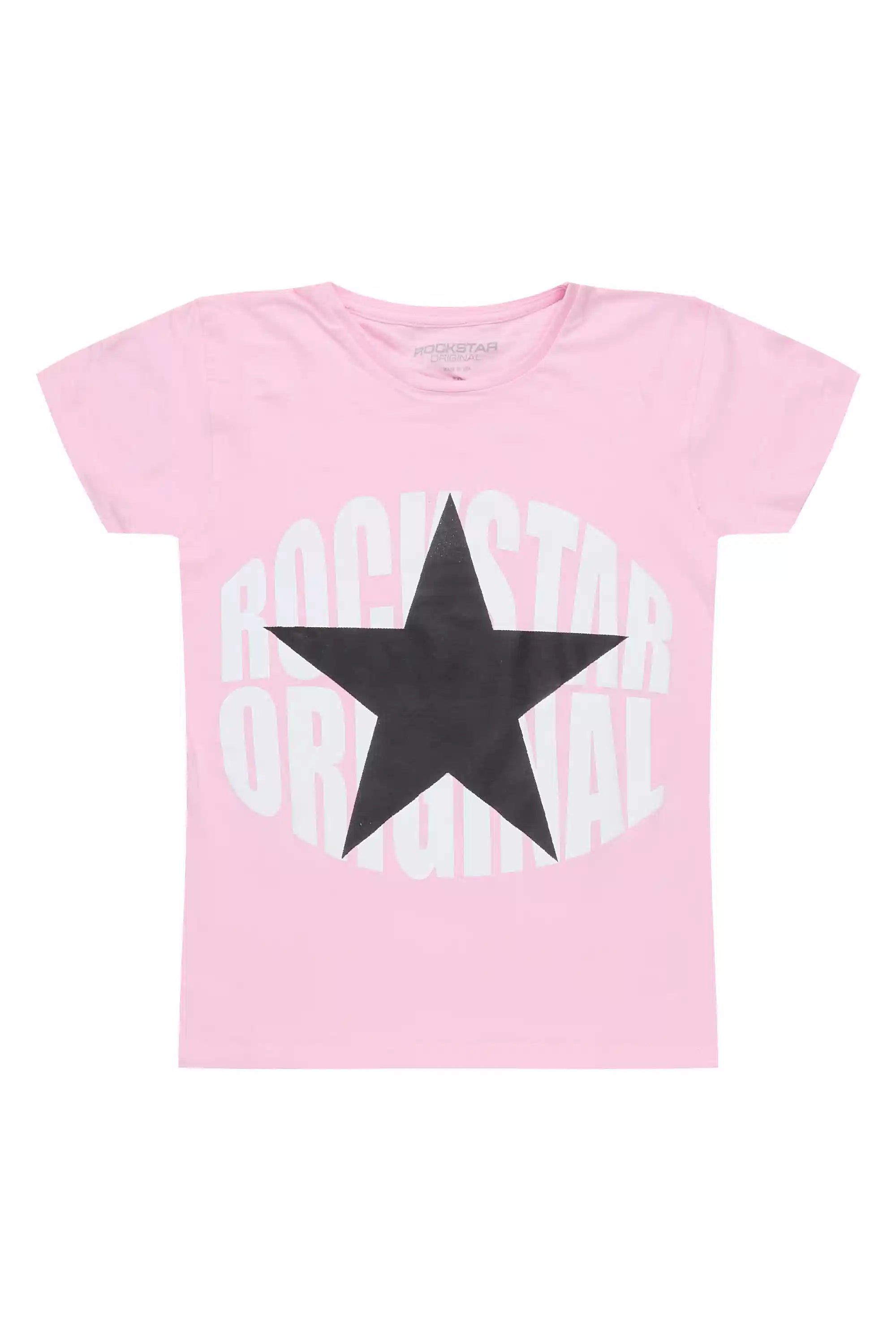 Girls Mia 2.0 Pink/Pink Graphic T-Shirt