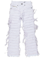 Girls Bliss White Stacked Flare Jean