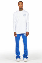 Briggs White/Royal Long Sleeve T-Shirt/Baggy Pant Set