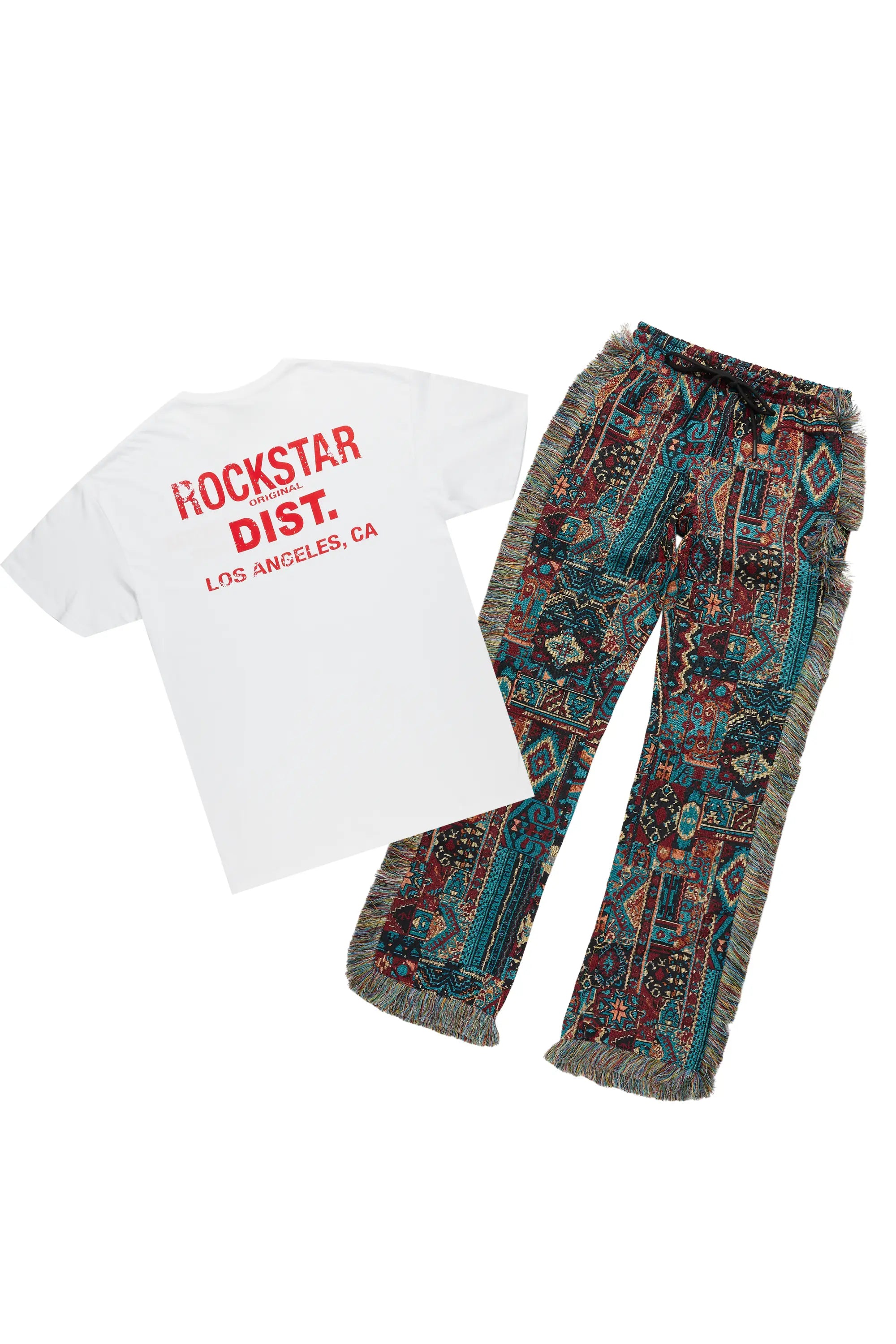 Kadija White/Multi T-Shirt & Jean Set