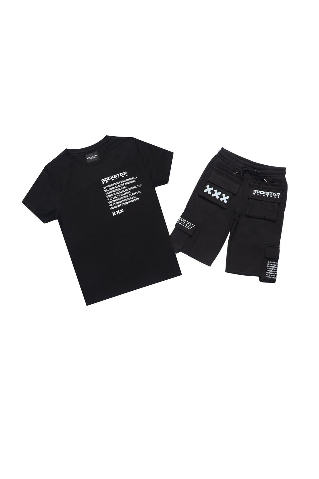 Boys Jash Black/White Short Set