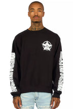 Keve Black/White Graphic Crewneck Sweatshirt
