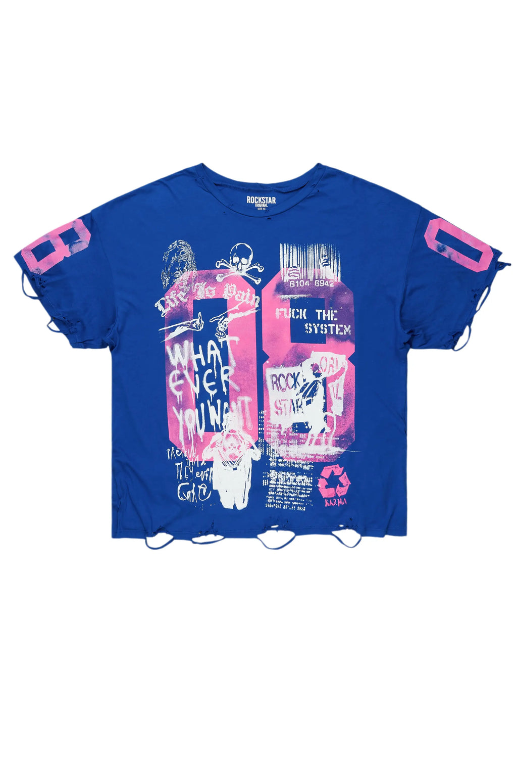 Sharrie Royal Blue Oversized T-Shirt