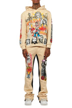 Santos Beige Hoodie/Baggy Track Pant Set