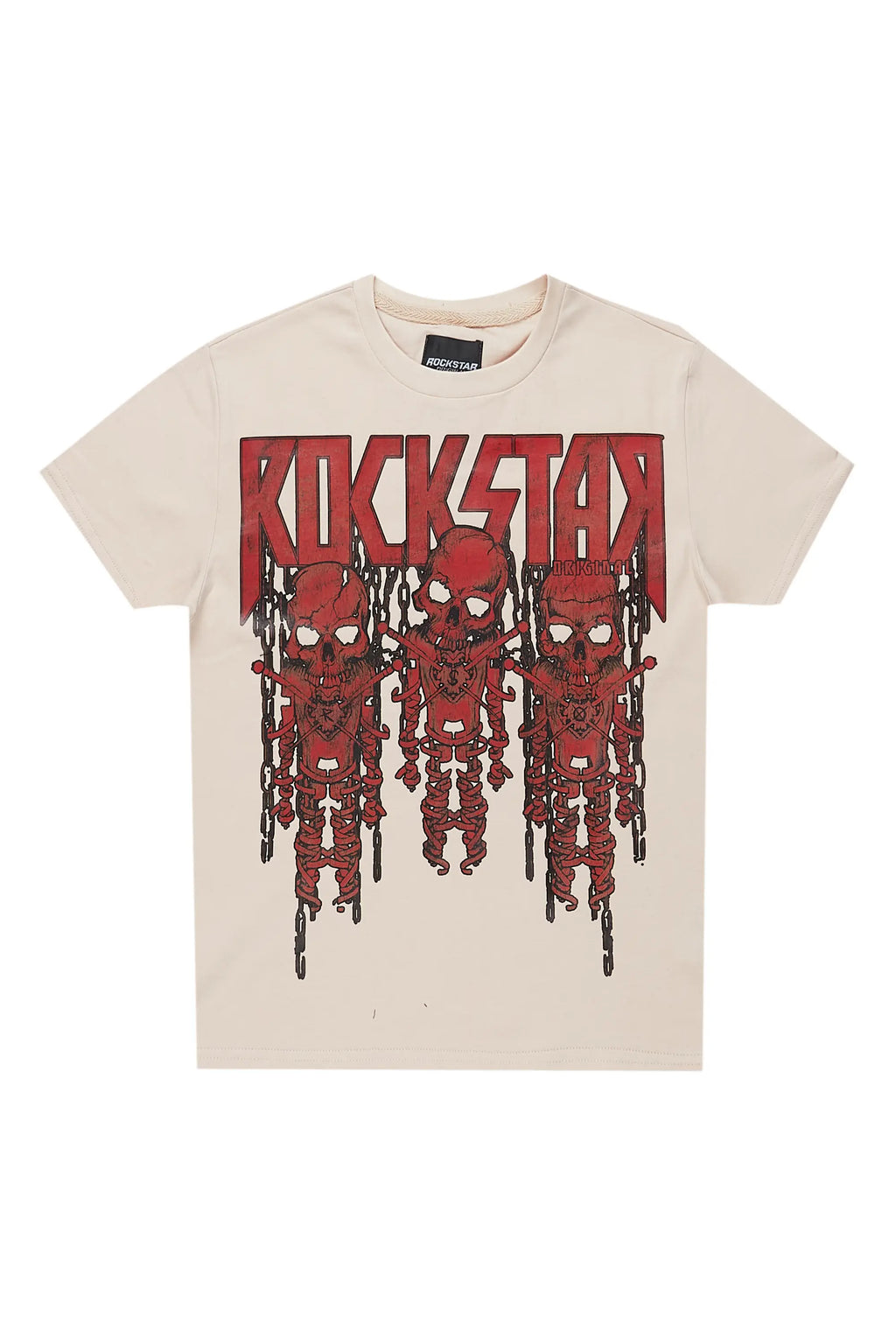 Boys Aleser Beige Graphic T-Shirt