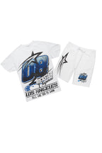 Kastell White/Blue T-Shirt Short Set