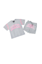 Girls Chikata Heather Grey Short Set