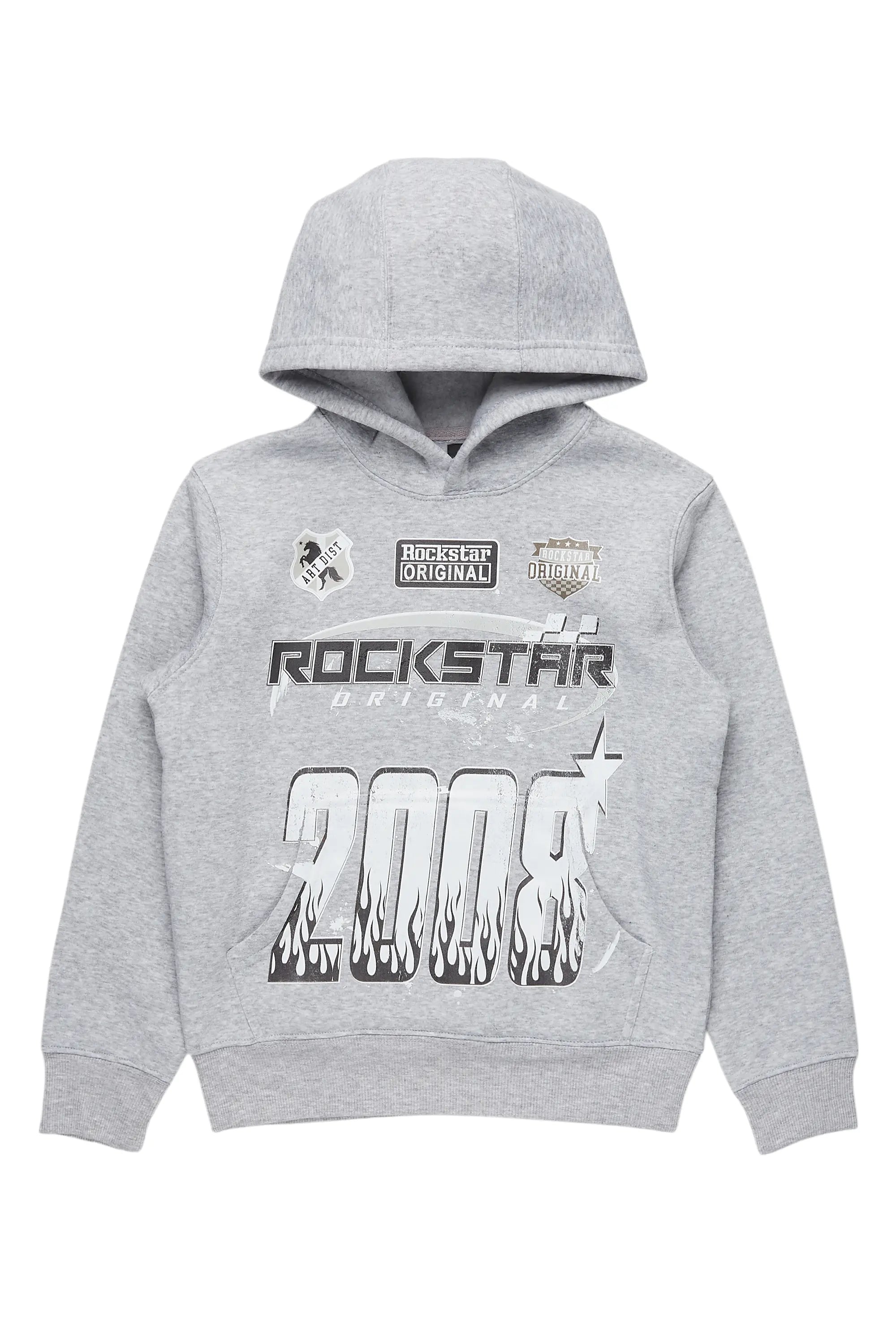 Boys Amos Grey Graphic Hoodie