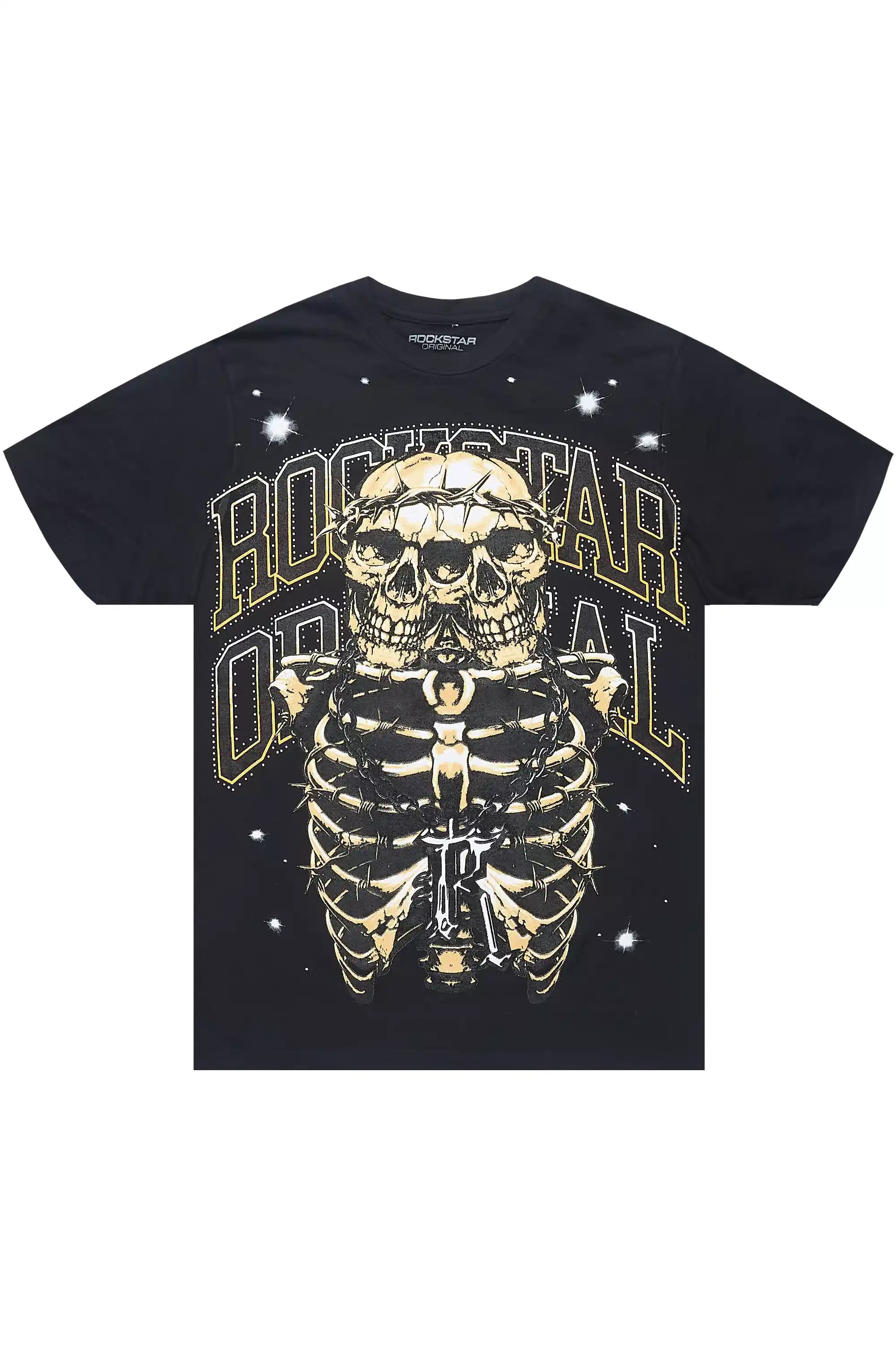 Siera Black Graphic Short Sleeve Tee