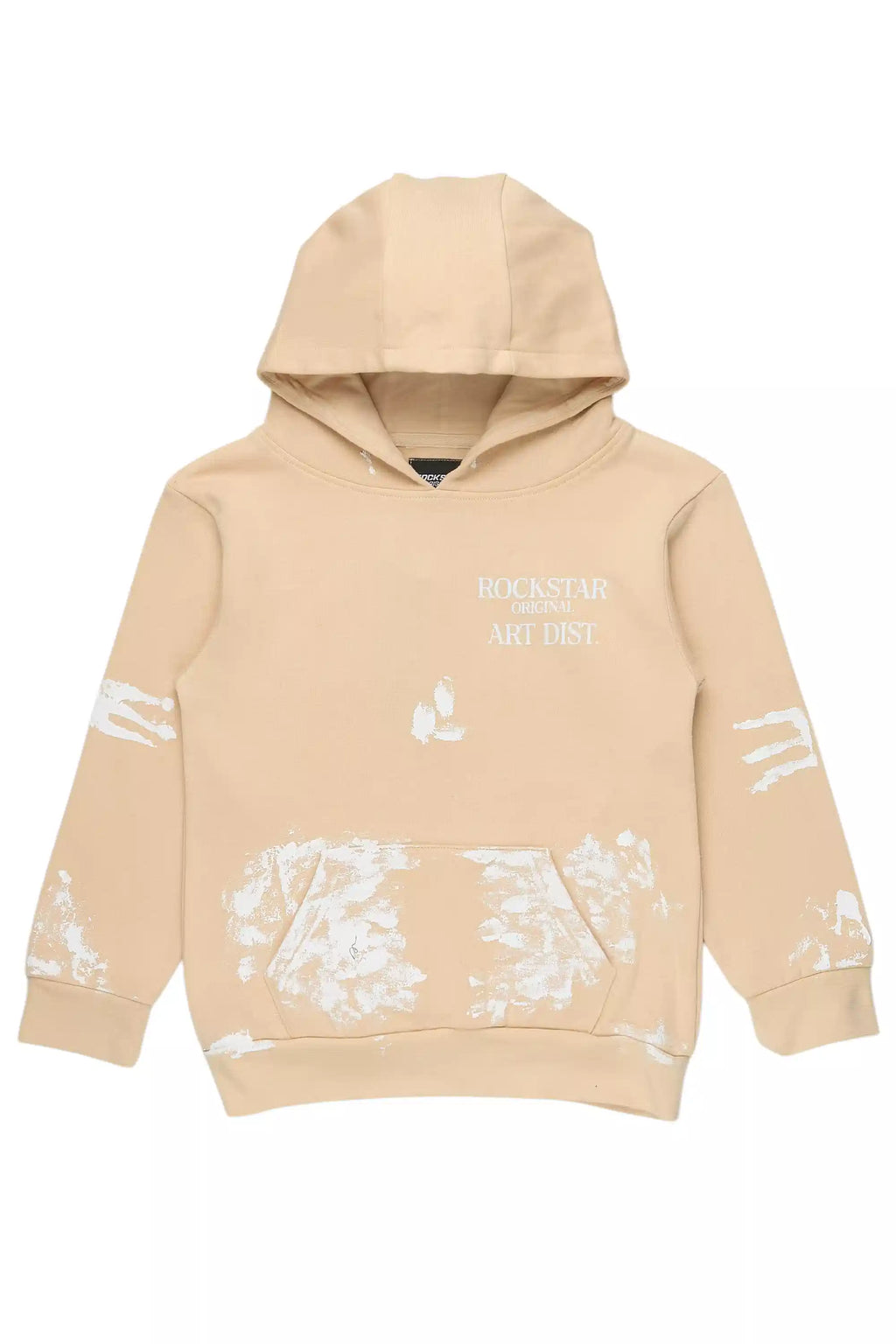 Boys Filip Beige/White Graphic Hoodie