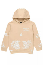 Boys Filip Beige/White Graphic Hoodie