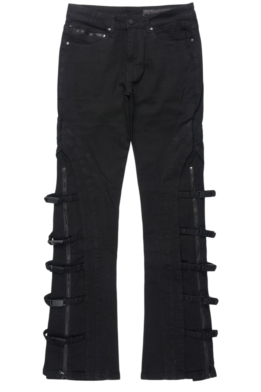Attila Black Stacked Flare Jean