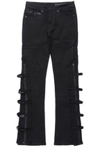 Attila Black Stacked Flare Jean