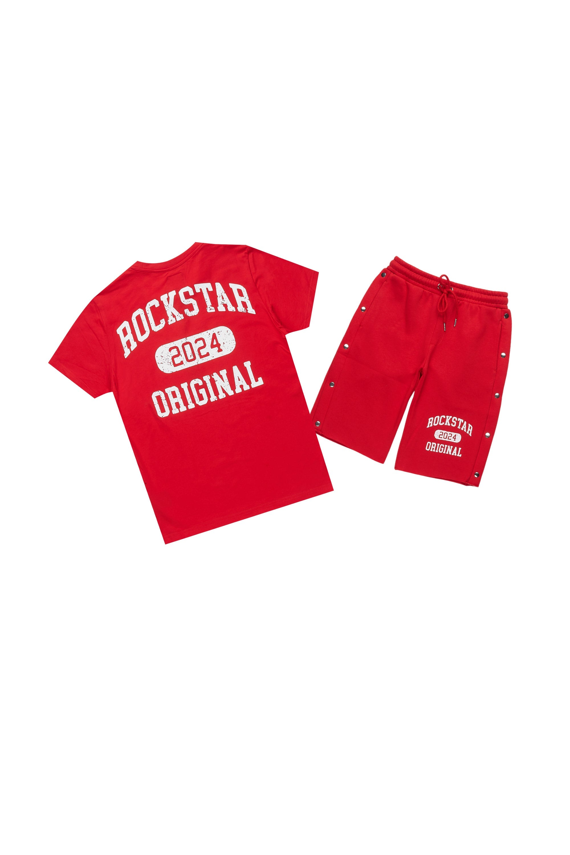 Boys Lex Red T-Shirt/Short Set