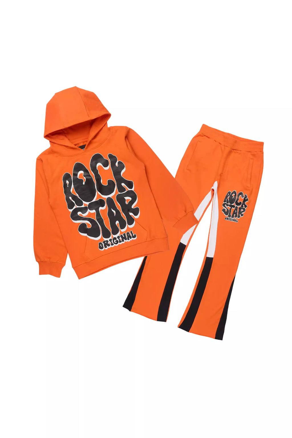 Boys Warblen Orange/Black Stacked Flare Track Set