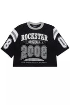 Jaren Black Boxy Crop T-Shirt