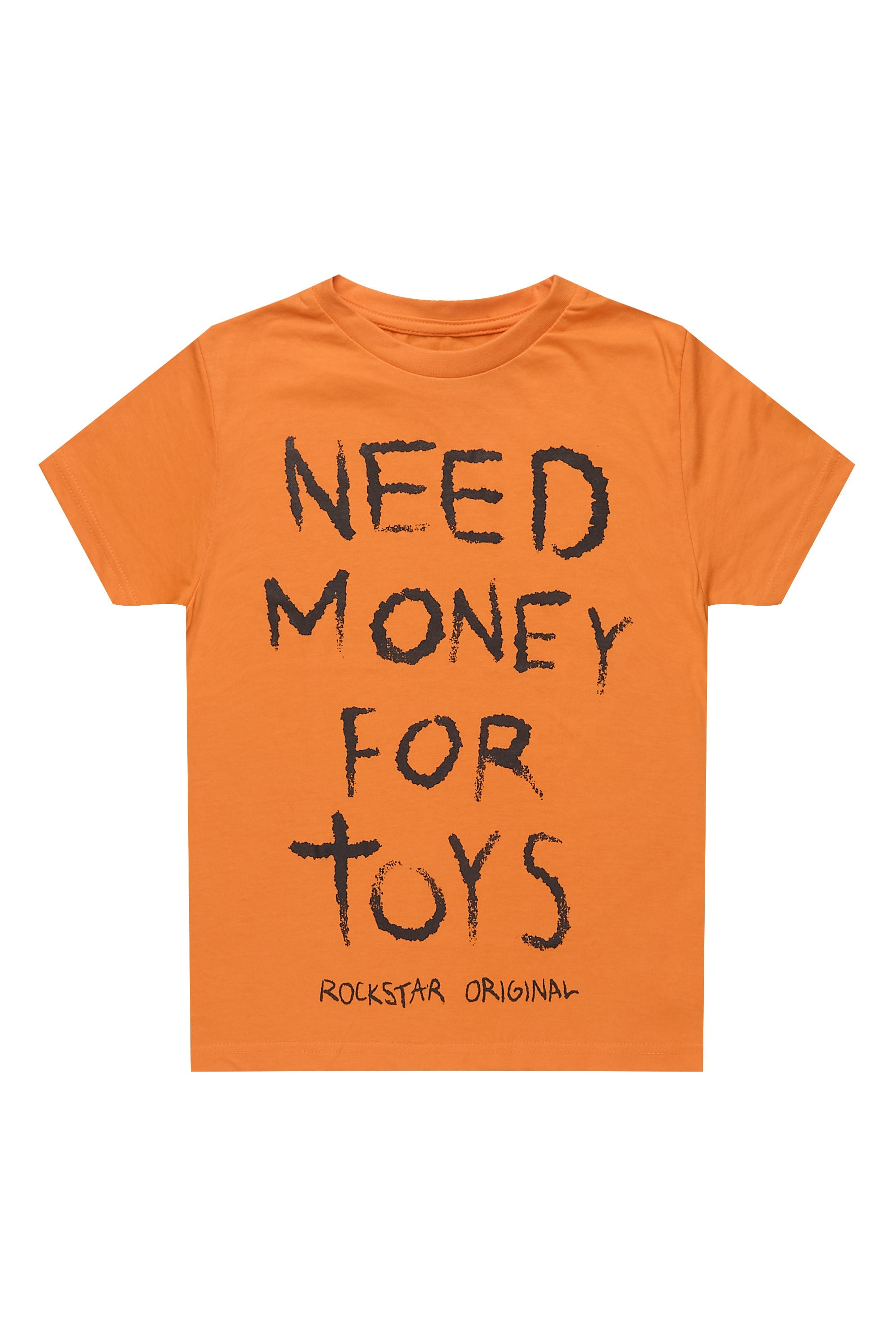 Boys M4Toys Orange/Black Graphic T-Shirt
