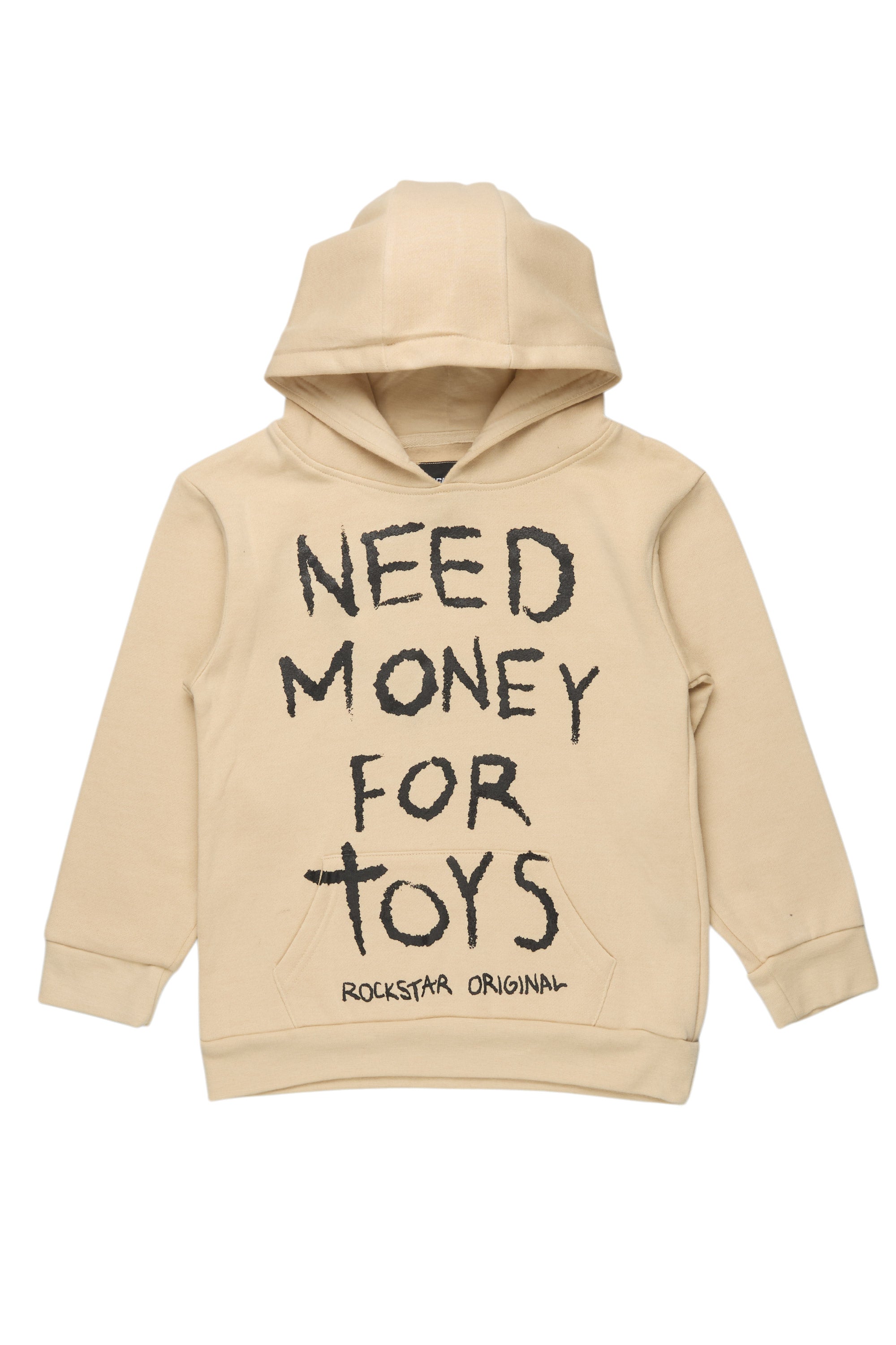 Boys M4 Toys Beige/Black Graphic Hoodie