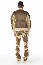 Kavita Olive/Khaki Bomber Jacket