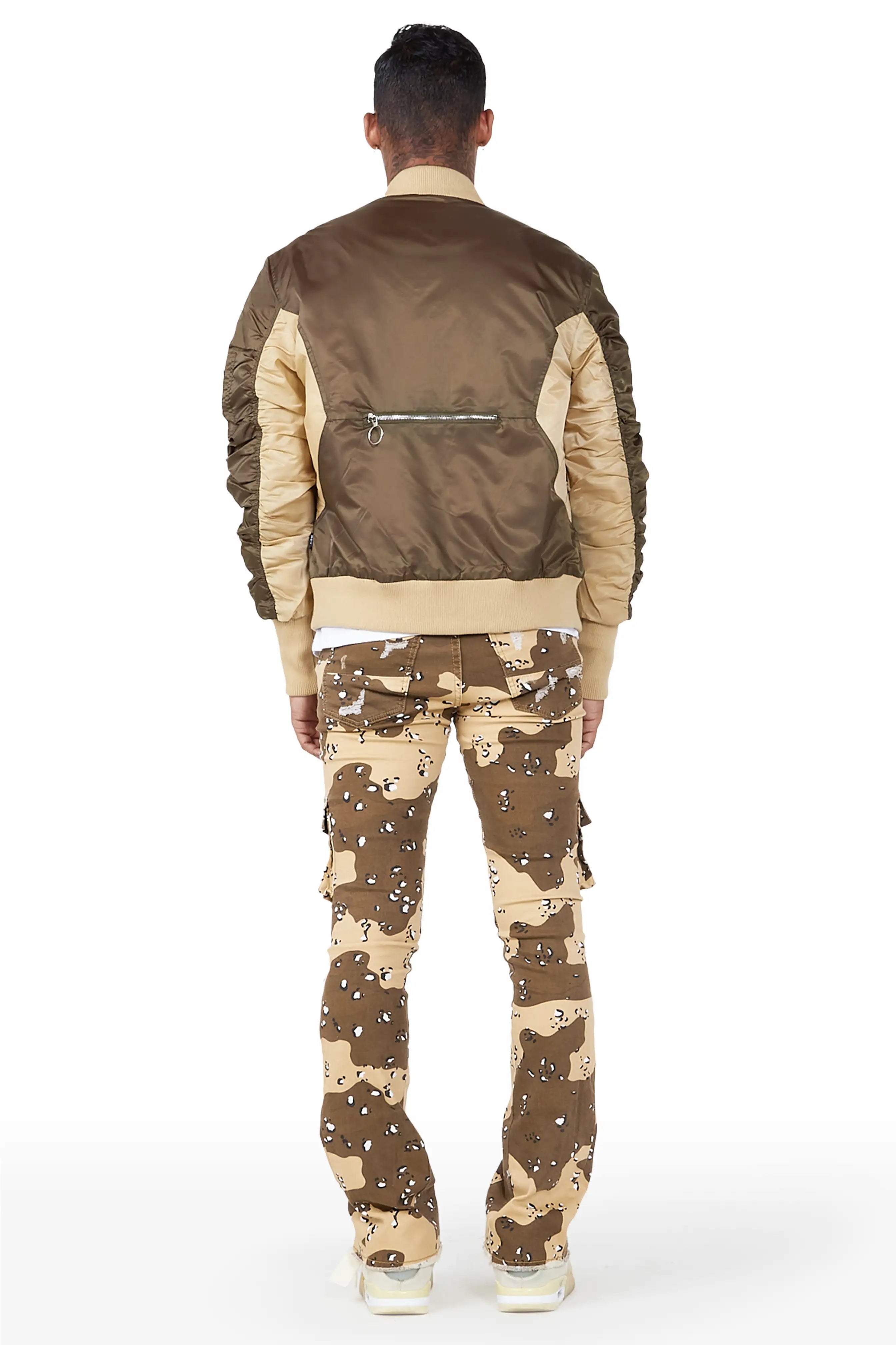 Kavita Olive/Khaki Bomber Jacket