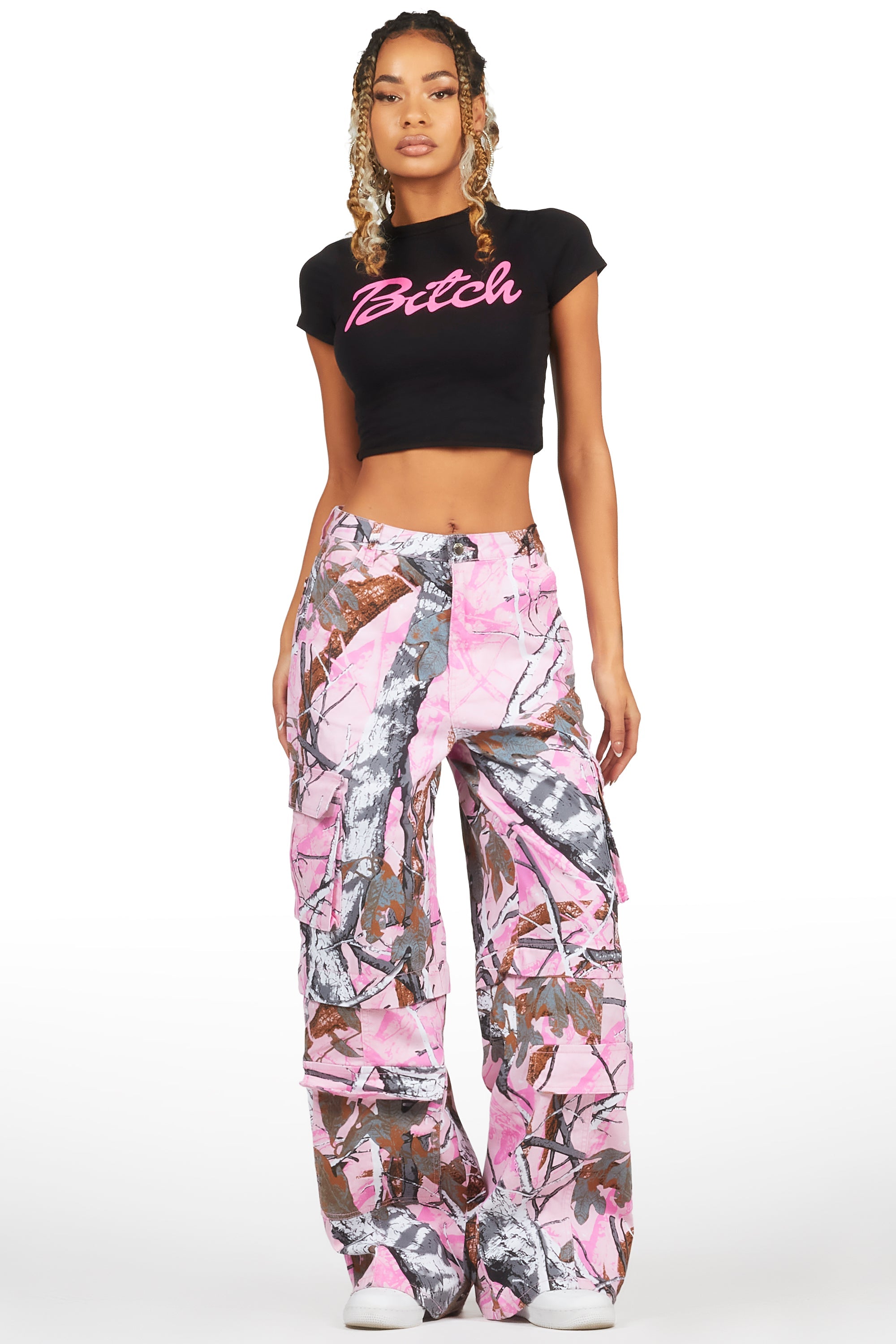 Kamara Black/Pink T-Shirt & Jean