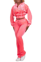 Atalaya Neon Pink Stacked Velour Trackset