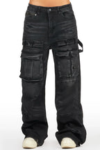 Shakyra Black Baggy Cargo Jean