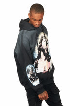 Dacre Black Graphic Hoodie