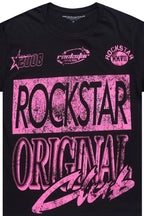 Tiffiany Black/Pink Oversized T-Shirt