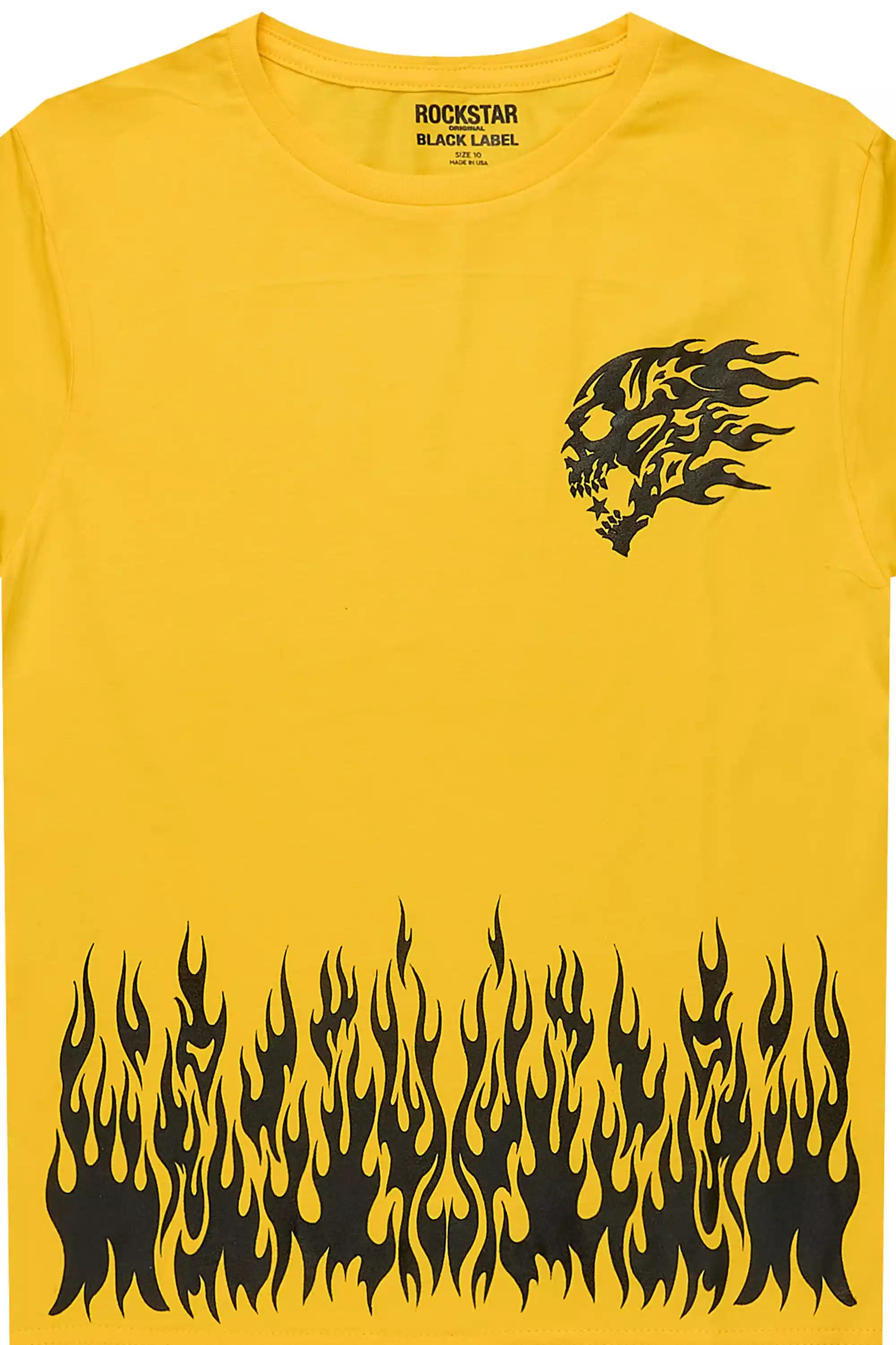 Boys Bubble Yellow/Black Graphic T-Shirt