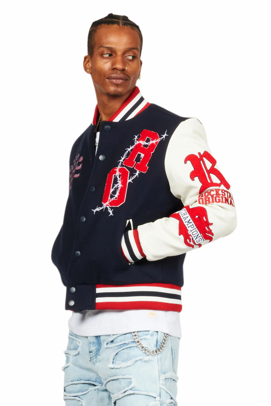 Skoll Navy Varsity Jacket