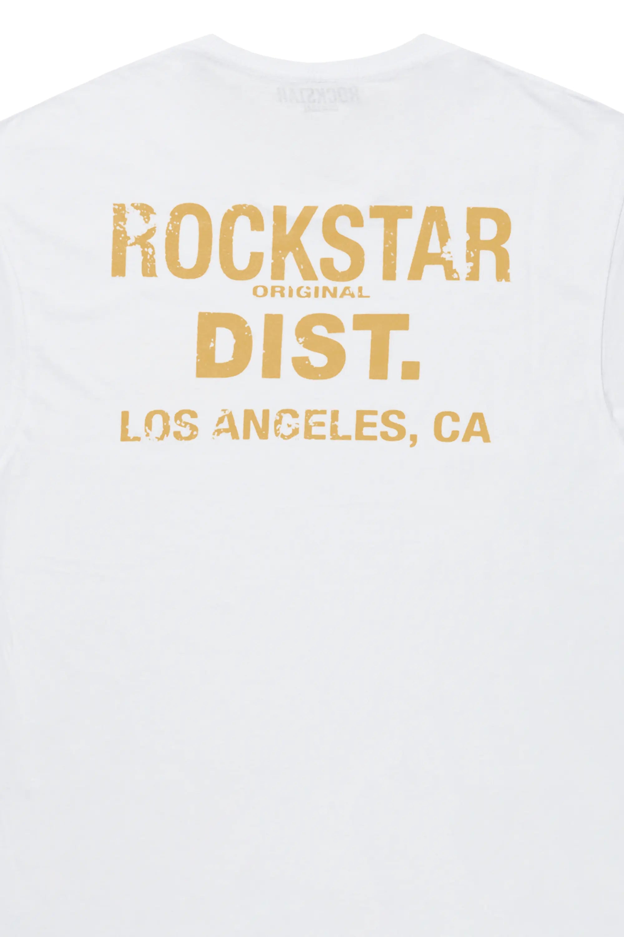 Dalasia White/Beige Oversized Tee