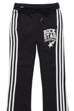 Boys Gerrit Black Stacked Baggy Track Pant