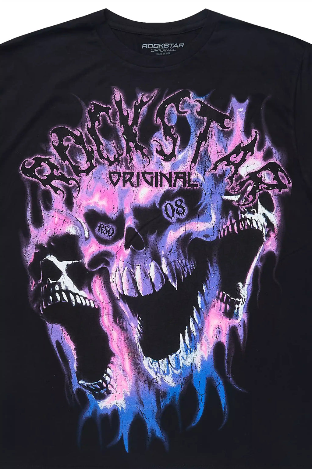 Lucen Black/Purple Oversized Graphic T-Shirt