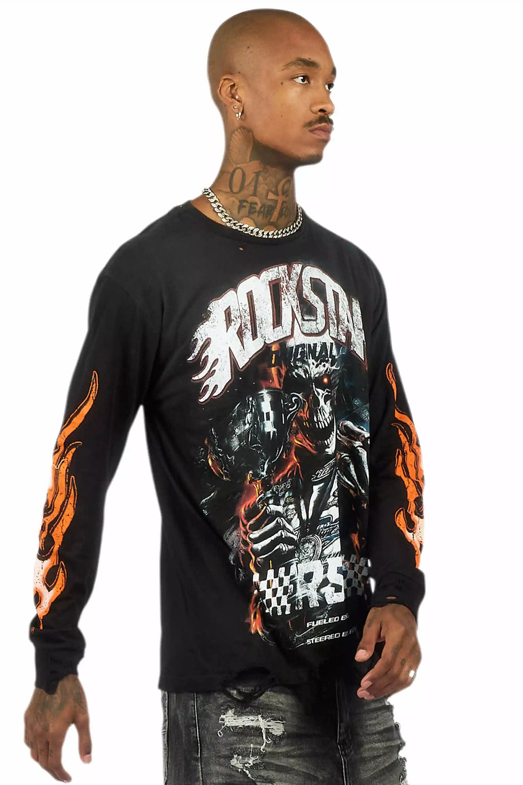 Blaek Black/Yellow Long Sleeve Graphic T-Shirt