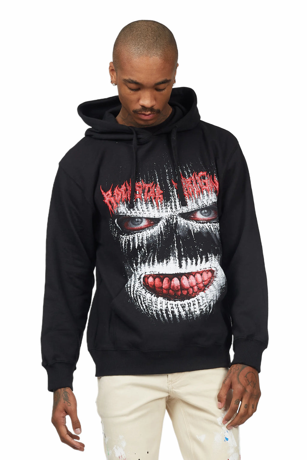 Monstre Black Graphic Hoodie
