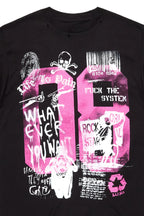 Kammile Black/Pink Oversized T-Shirt