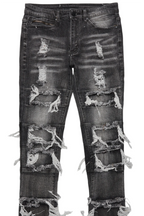 Vasco Grey Stacked Flare Jean