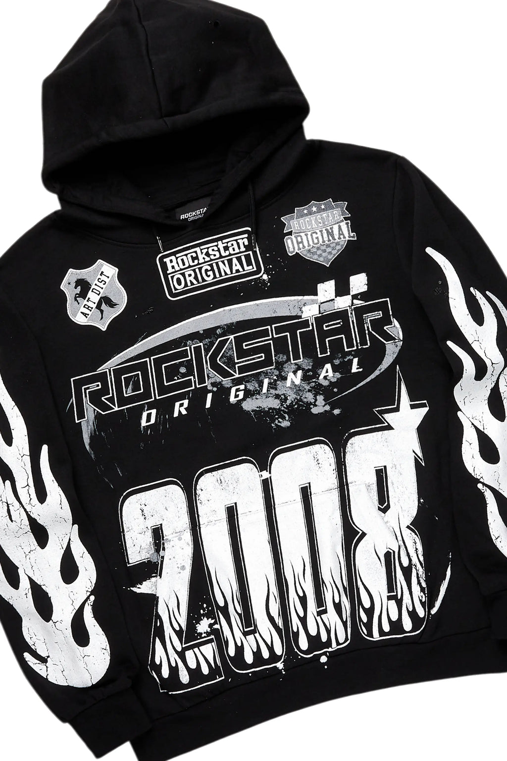 Amos Black/Red Hoodie/Stacked Flare Pant Set