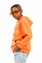 Boys M4 Video Games Orange/White Graphic Hoodie
