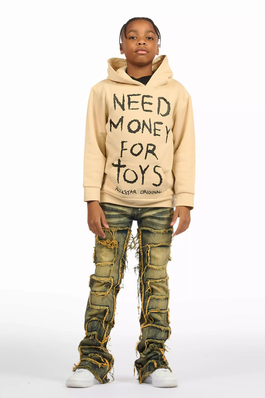 Boys Shake Tint Slim Stacked Flare Jean