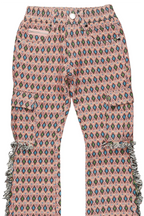 Girls Jude Pink/Multi Slim Flare Pants