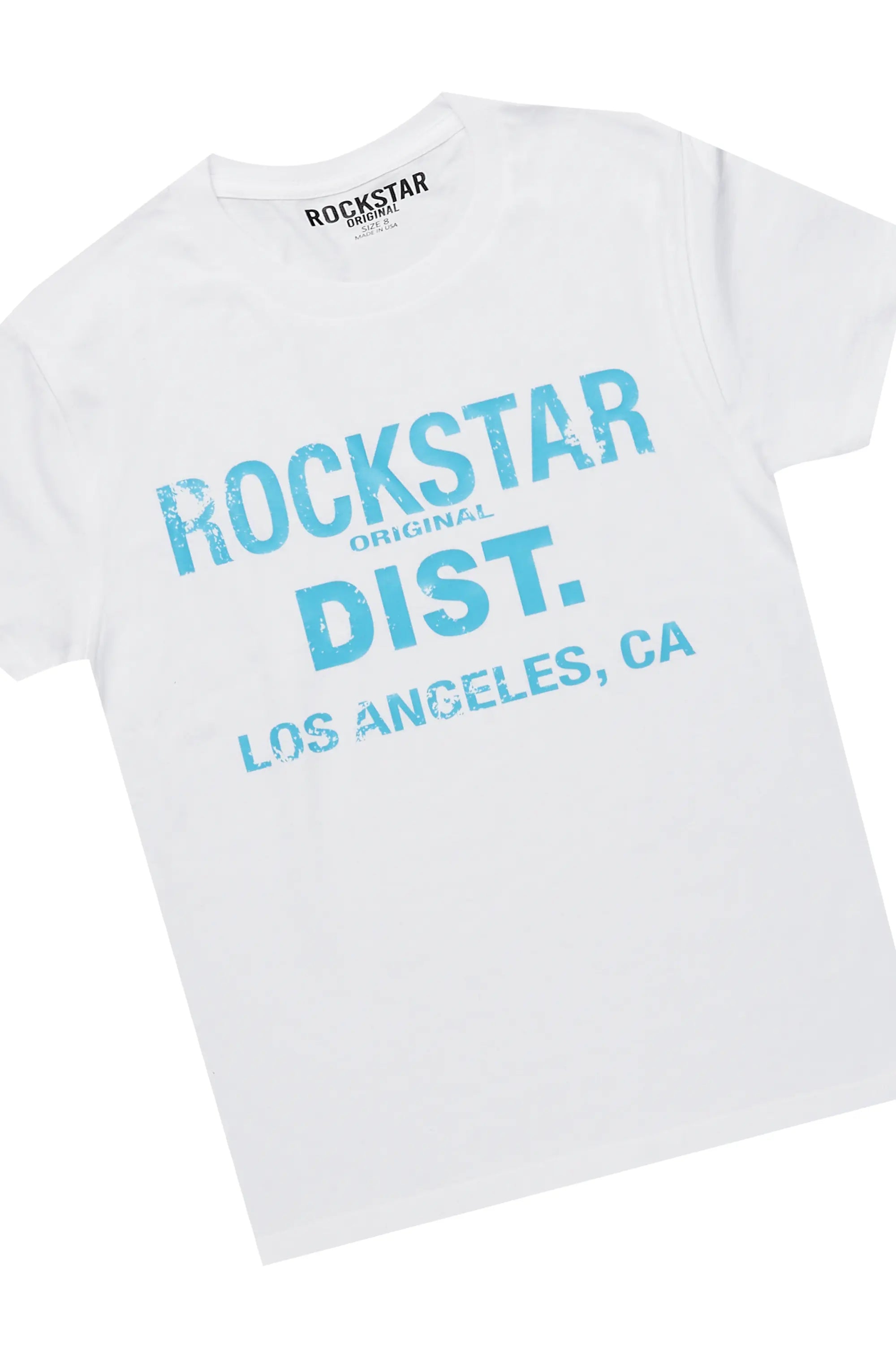 Boys Lake White/Blue Baggy Fit Jean Set