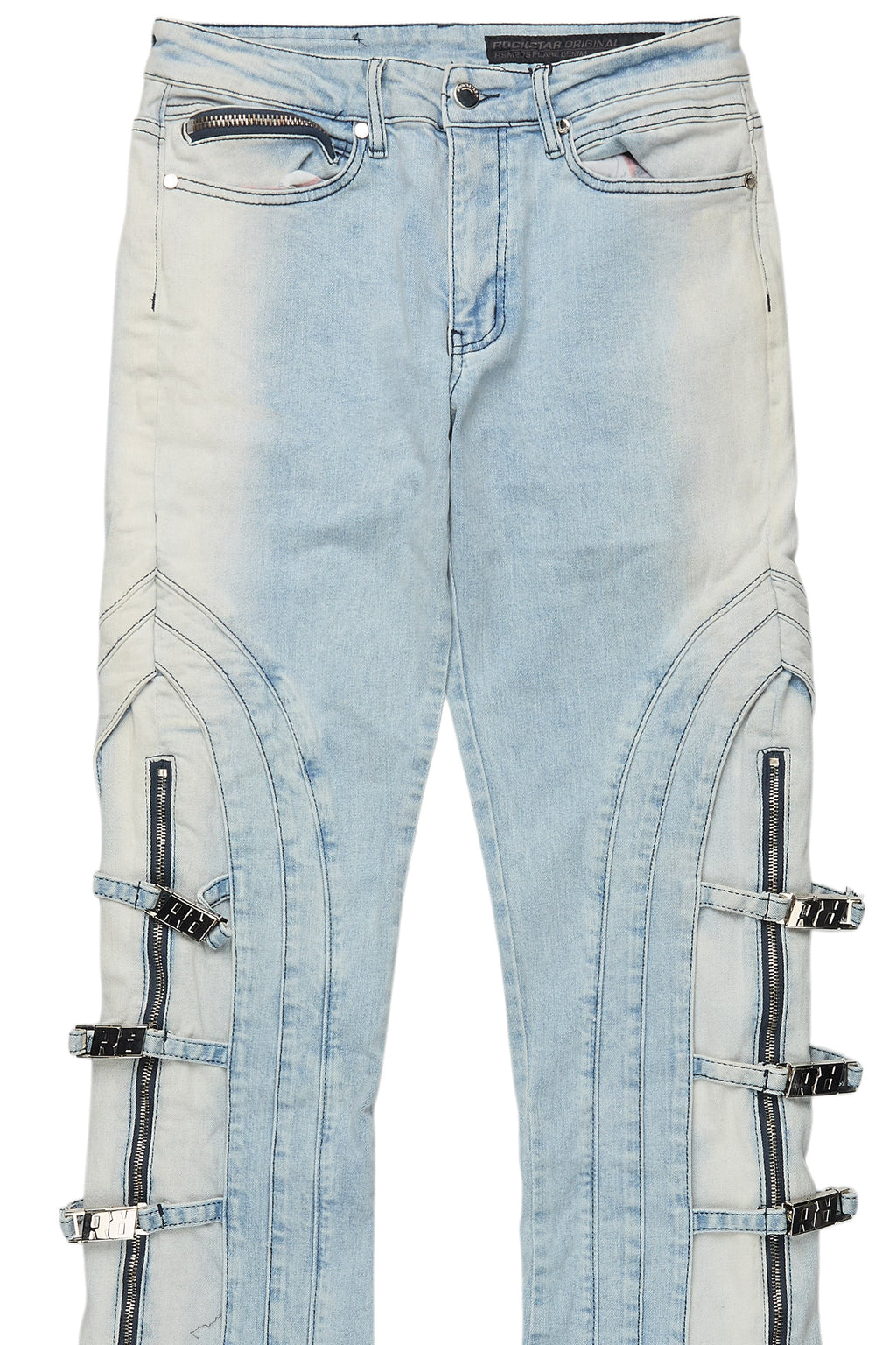Attila Light Blue Stacked Flare Jean