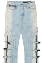 Attila Light Blue Stacked Flare Jean